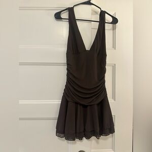 Espresso Brown Mini Dress